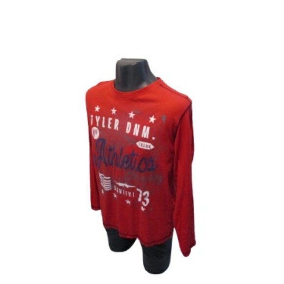 🔥 Red Long Sleeve "Athletics 73" Shirt – HARD AND RAW – Size XL - Picture 2 of 8